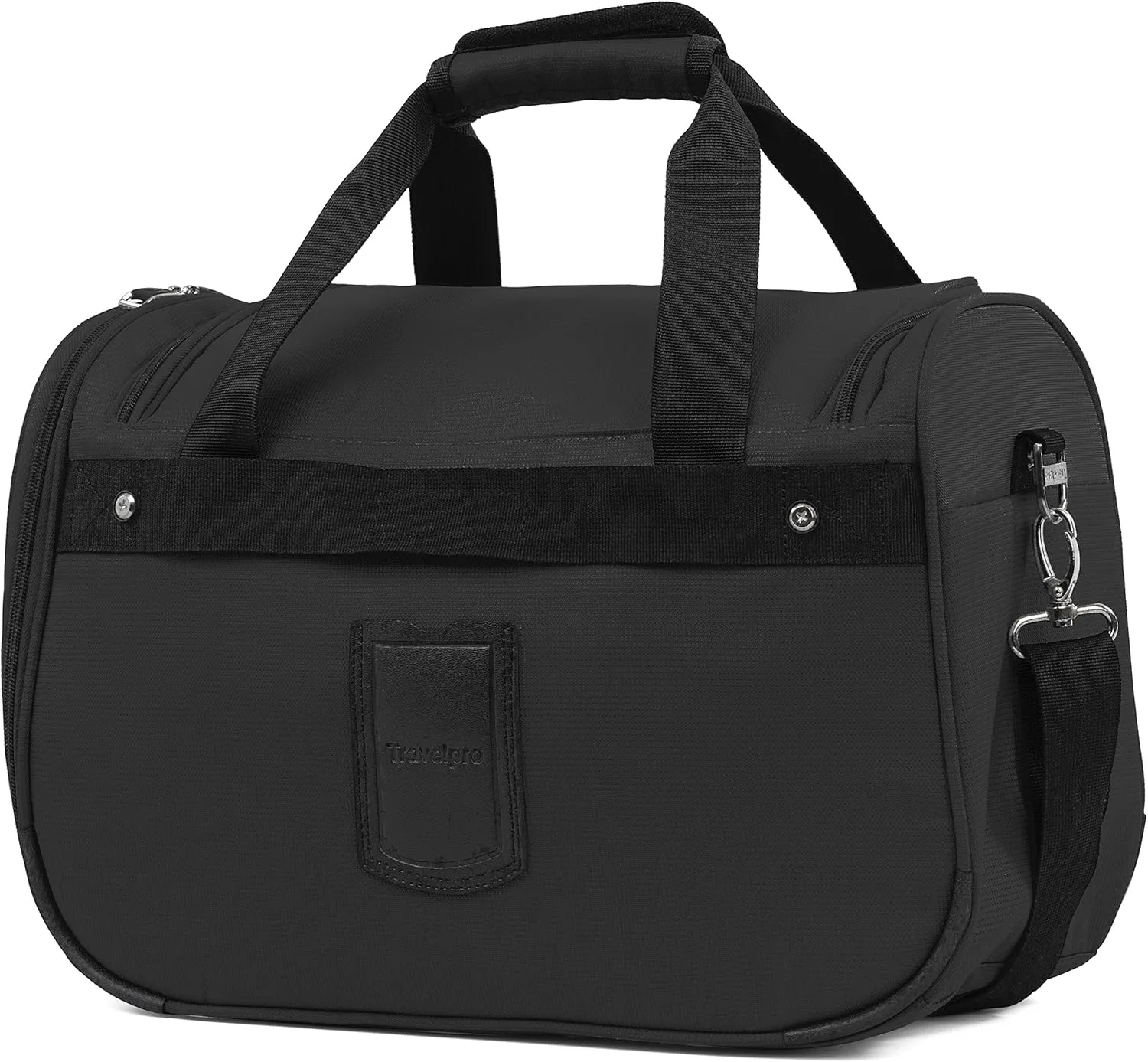 Travelpro Maxlite 5 Softside 2pc Set Expandable Carry On Upright 2 Wheel Luggage/Soft Underseat Tote, Lightweight Suitcase, Men and Women, Black