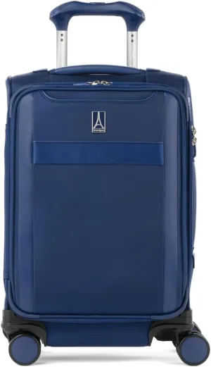 Travelpro VersaPack  Lightweight Softside Expandable Carry on Luggage, 8 Spinner Suitcase, TSA Lock, Men and Women, Compact Carry On 20-Inch, Estate Blue