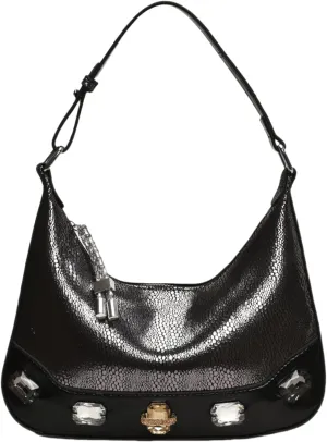 Trendy Snake Print Hobos Handbag Purse for Women Shoulder Crossbody Bag Retro Diamond Totes with Removable Strap