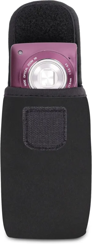 USA Gear Small Digital Camera Case with Carabiner, Belt Loop, Scratch Resistant - Point and Shoot Camera Case Compatible with Nikon Coolpix, Kodak Pixpro A10 FZ55, FZ45, Panasonic Lumix LX10 & More