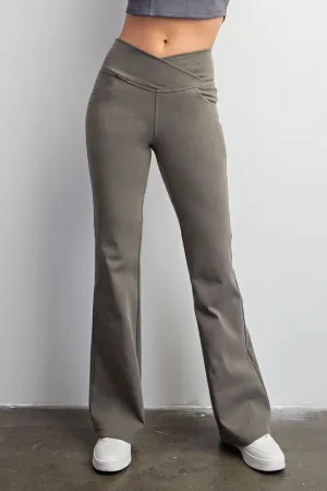 V Waist Flare Pants