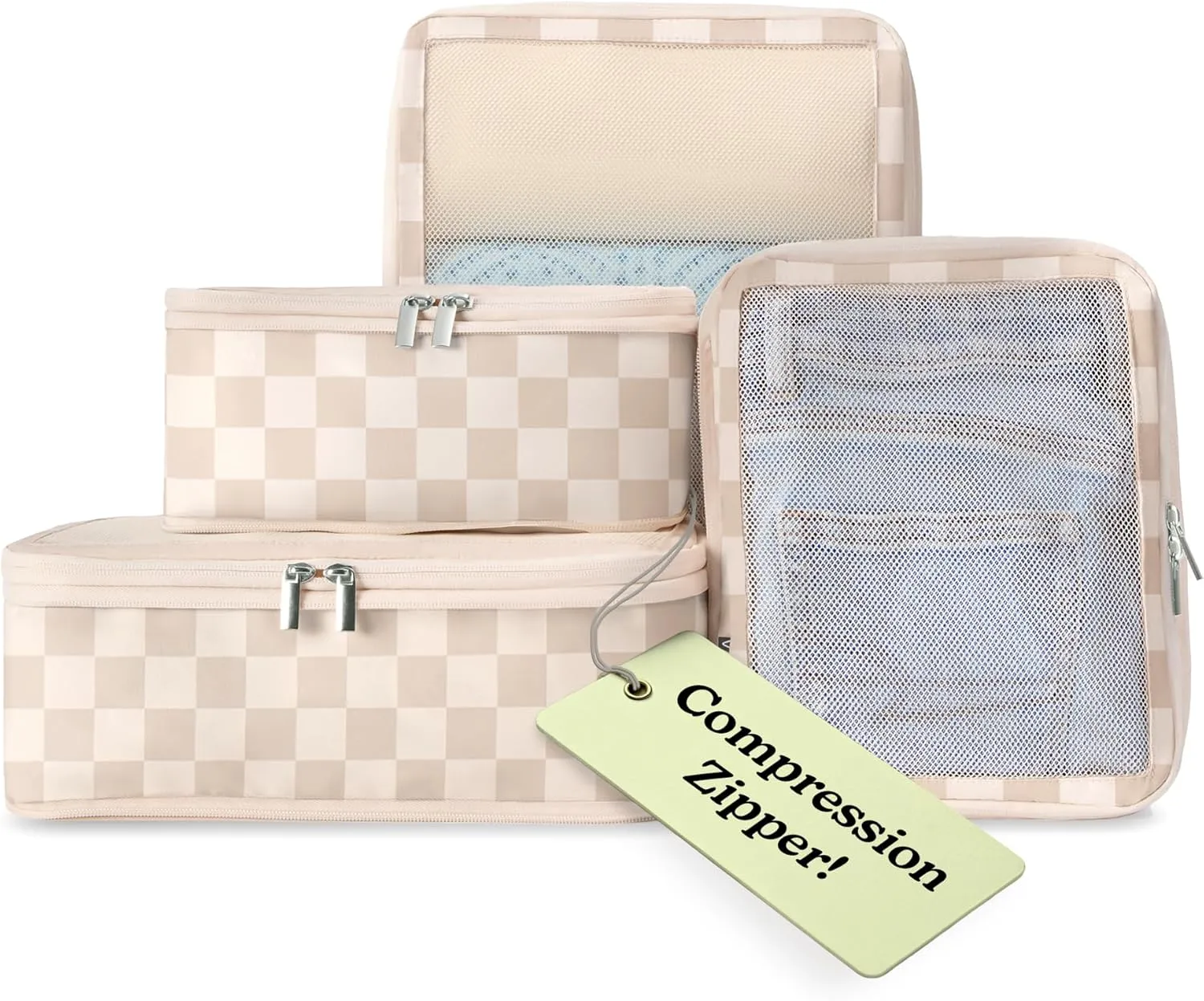 Vandel Space-Saving Compression Packing Cubes for Women, Men, Compressible Carry On Suit Case Organizer Luggage Packing Cubes for Travel Organizer Bags for Luggage and Backpacks, Suitcase Cube