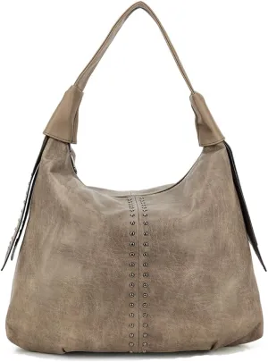 Vintage Handbags Womens Single Shoulder Bag Tote Bag Leather Hobo Handbag Ladies Weekender Bag Rivet Totes Purse