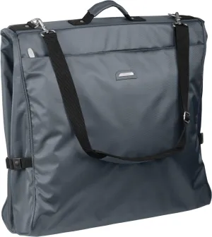 WallyBags Premium Framed Garment Bag with Shoulder Strap and Multiple Pockets, Grey, 45-inch