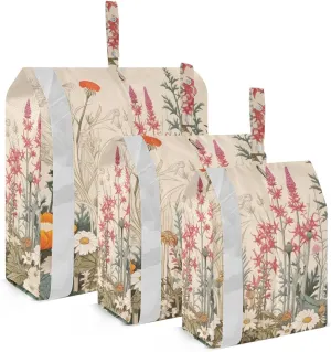 Wildflower Compression Packing Cubes, 3pcs Compressible Expandable Travel Packing Organizer, Travel Cubes for Suitcase Carry On
