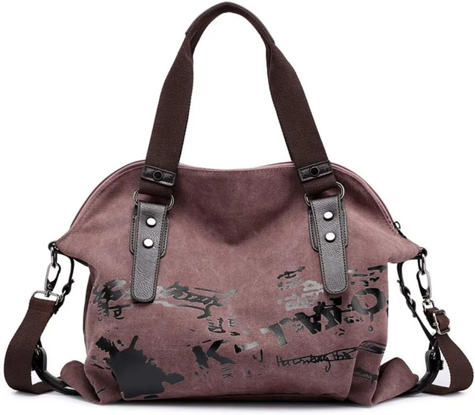 Women Shoulder Bags Casual Vintage Hobo Canvas Handbags Top Handle Tote Crossbody Shopper Bags