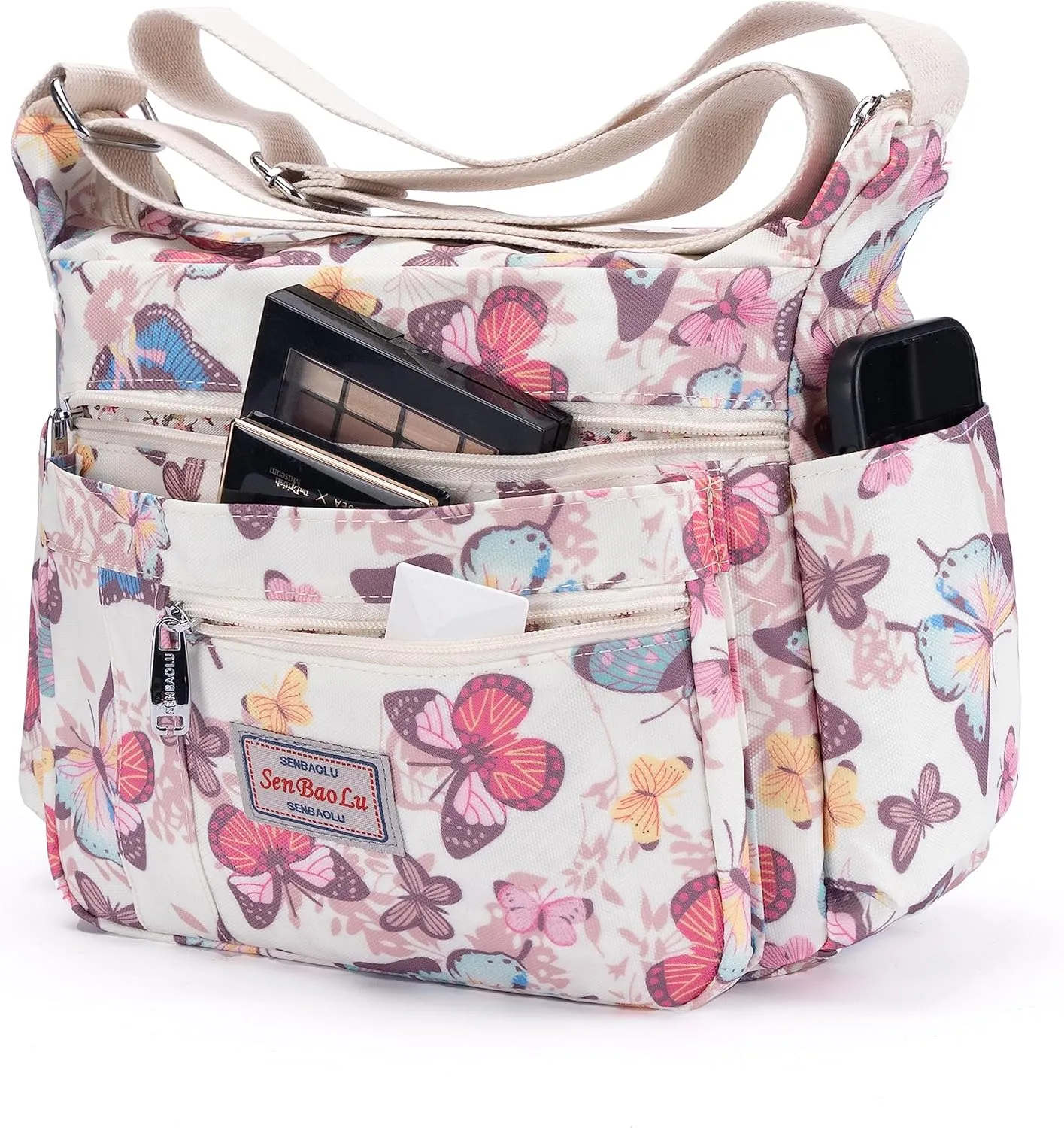Women Shoulder Handbag Multiple Pockets Bag Ladies Tote Top Handle Satchel Crossbody Purse