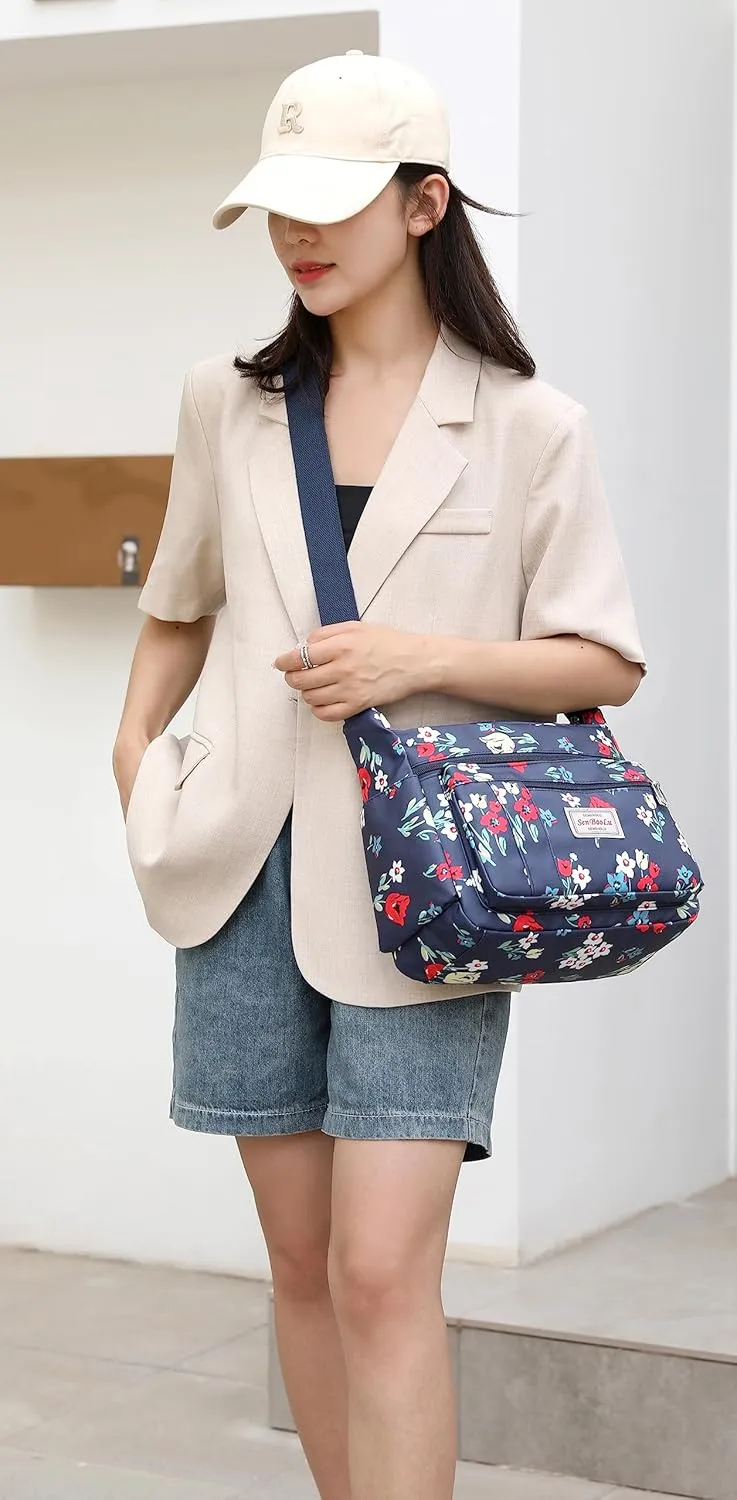 Women Shoulder Handbag Multiple Pockets Bag Ladies Tote Top Handle Satchel Crossbody Purse