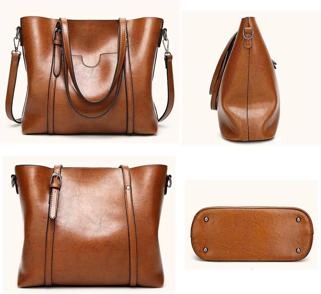 Women Tote Hobo Bags PU Leather Top Handle Backpacks Clutches Satchel Handbags Shoulder Purse Wallets