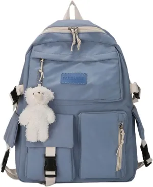 Women's Fashion Casual Shoulder Bag Lightweight Small Casual Daily Travel Backpacks Quilted Backpack for Women(Blue)
