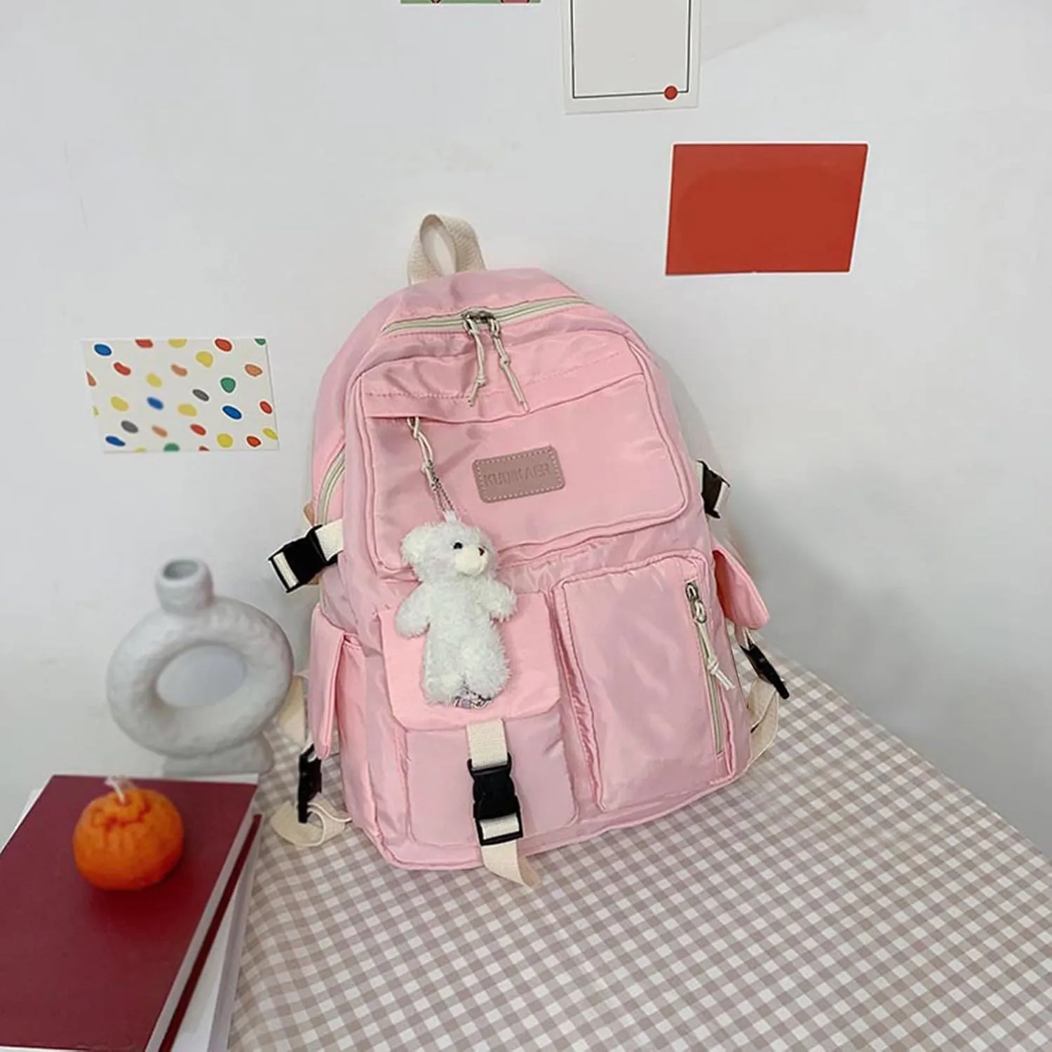 Women's Fashion Casual Shoulder Bag Lightweight Small Casual Daily Travel Backpacks Quilted Backpack for Women(One Size)