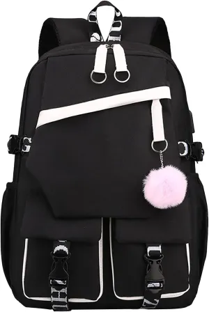 Women's Fashion Casual Shoulder Bag Lightweight Small Casual Daily Travel Backpacks Womens Purses and Handbags(Black)