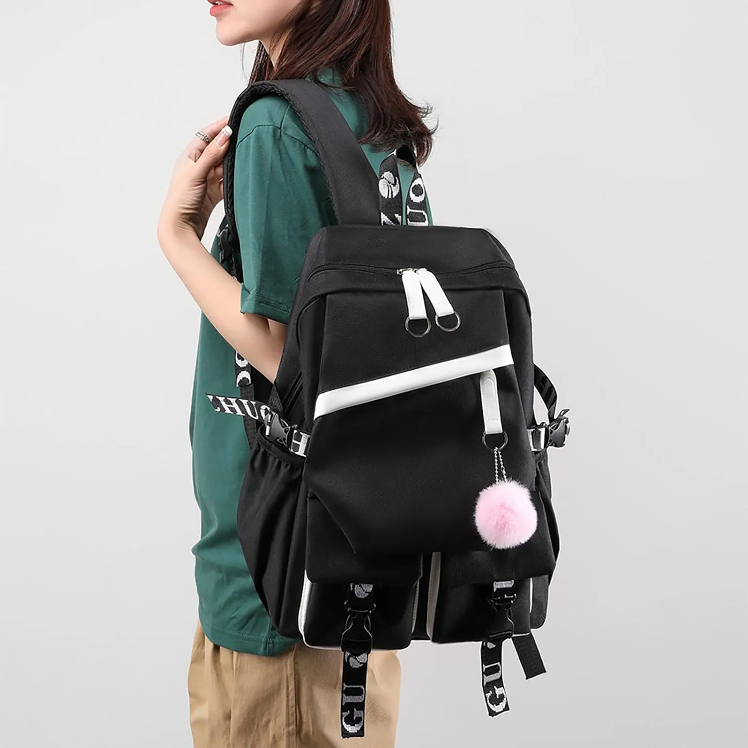 Women's Fashion Casual Shoulder Bag Lightweight Small Casual Daily Travel Backpacks Womens Purses and Handbags(Black)