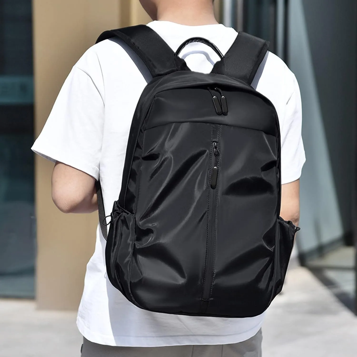 Women's Fashion Casual Shoulder Bag Practical Zipper Casual Purpose Tote Backpacks Purse Necessities for Women(Black)