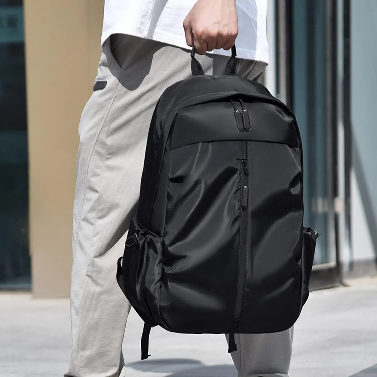 Women's Fashion Casual Shoulder Bag Practical Zipper Casual Purpose Tote Backpacks Purse Necessities for Women(Black)