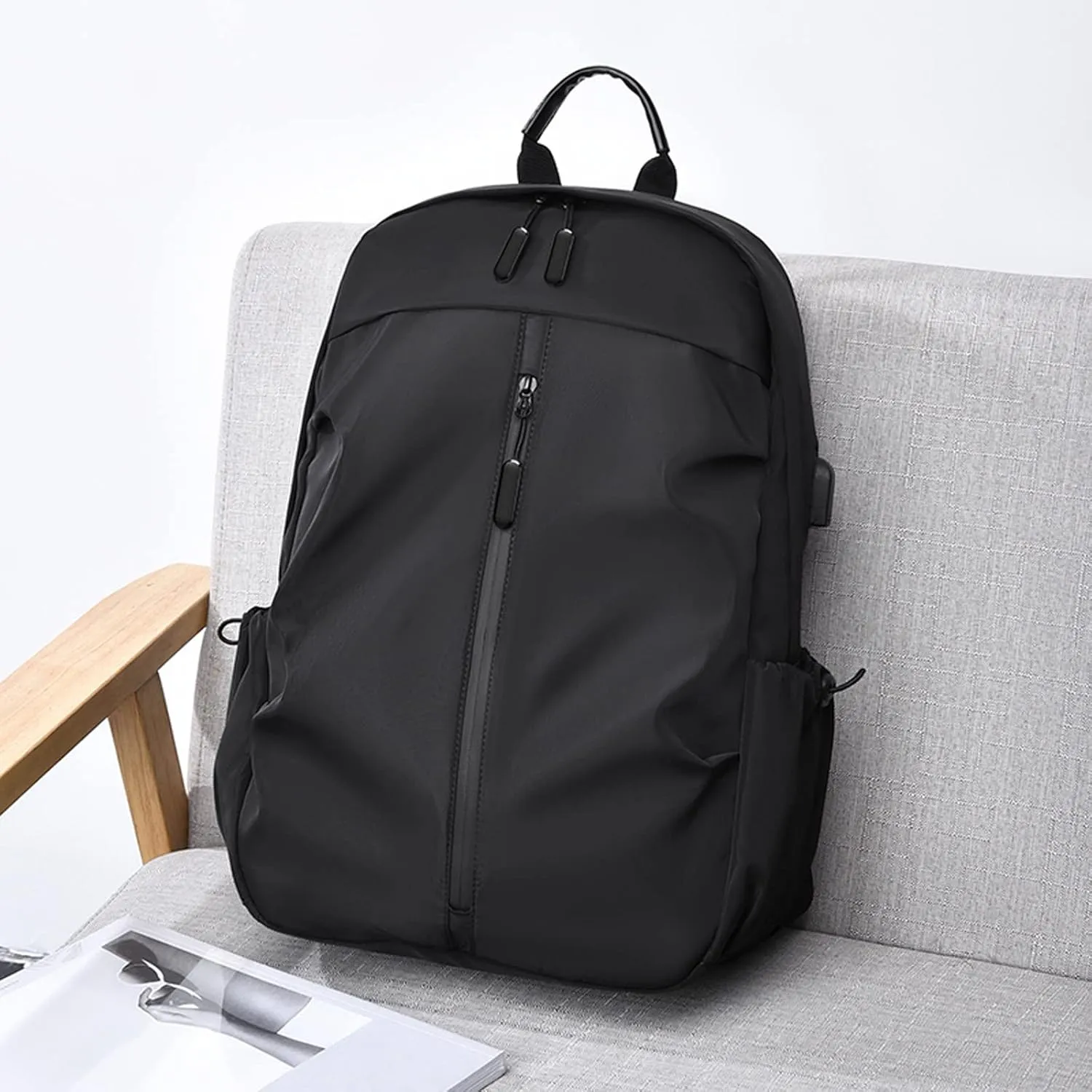 Women's Fashion Casual Shoulder Bag Practical Zipper Casual Purpose Tote Backpacks Purse Necessities for Women(Black)
