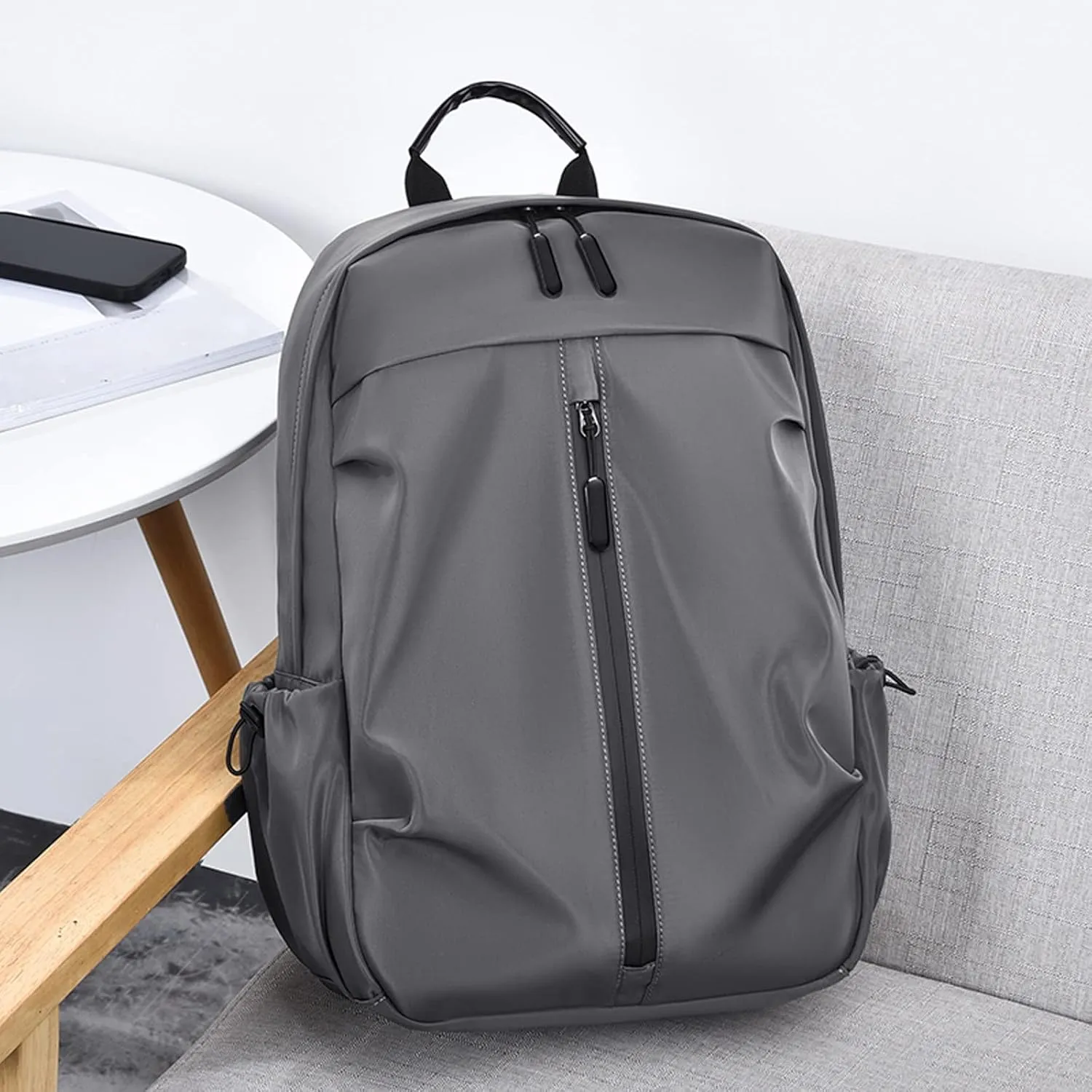 Women's Fashion Casual Shoulder Bag Practical Zipper Casual Purpose Tote Backpacks Purse Necessities for Women(Grey)