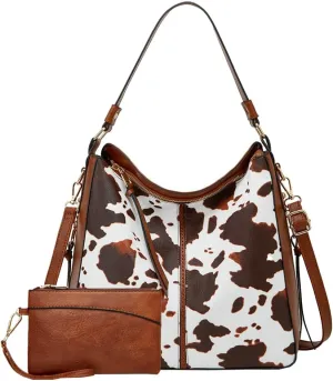 Women's Fashion Vegan Leather Totes 3pcs Handbag Large Crossbody Shouler Bag Purse Travel Top Handle Satchel