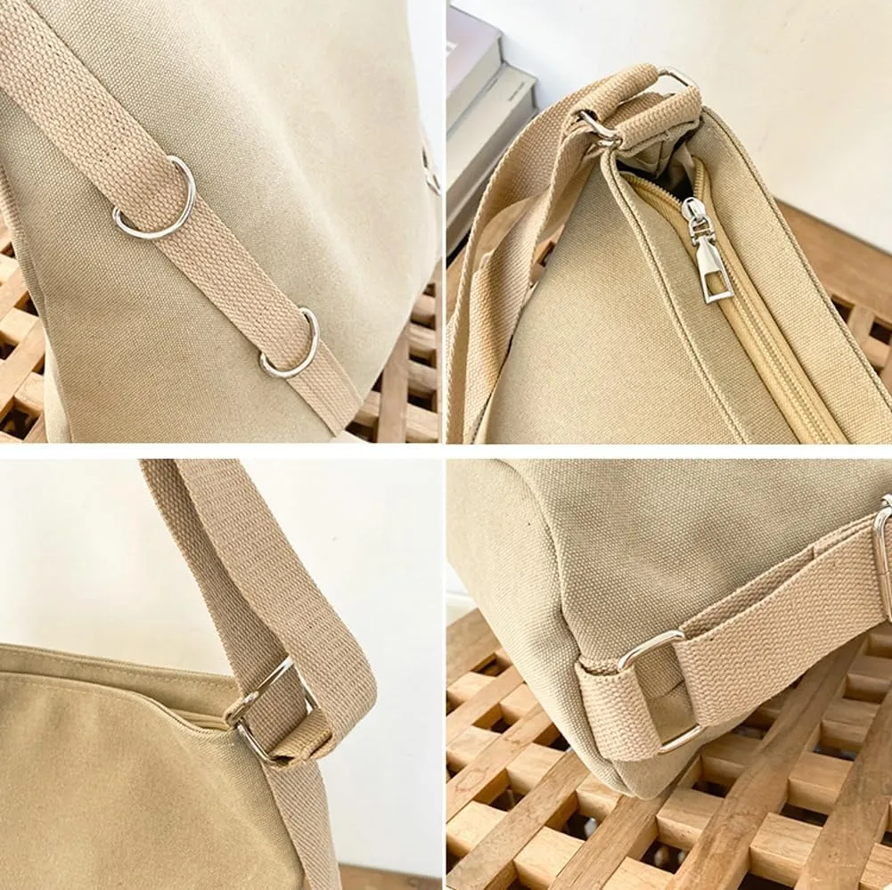 Womens Hobo Handbags Casual Adjustable Canvas Shoulder Bag Large Totes Purse Trendy Y2k Crossbody Bags 2025