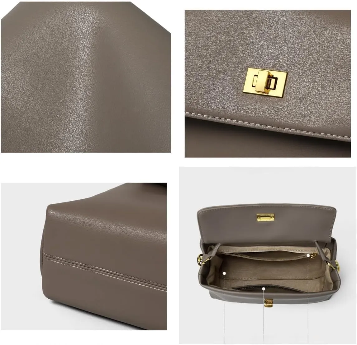 Women's Leather Handbag Messenger Bag Commuting Shoulder Crossbody Bag Totes Hobo Large Capacity Locker Casual Versatile