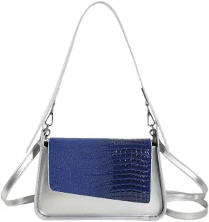 Women's PU Leather Shoulder Crossbody Bag Y2K Hobo Small Totes Handbag Fashion Underarm Purse Glossy Satchel