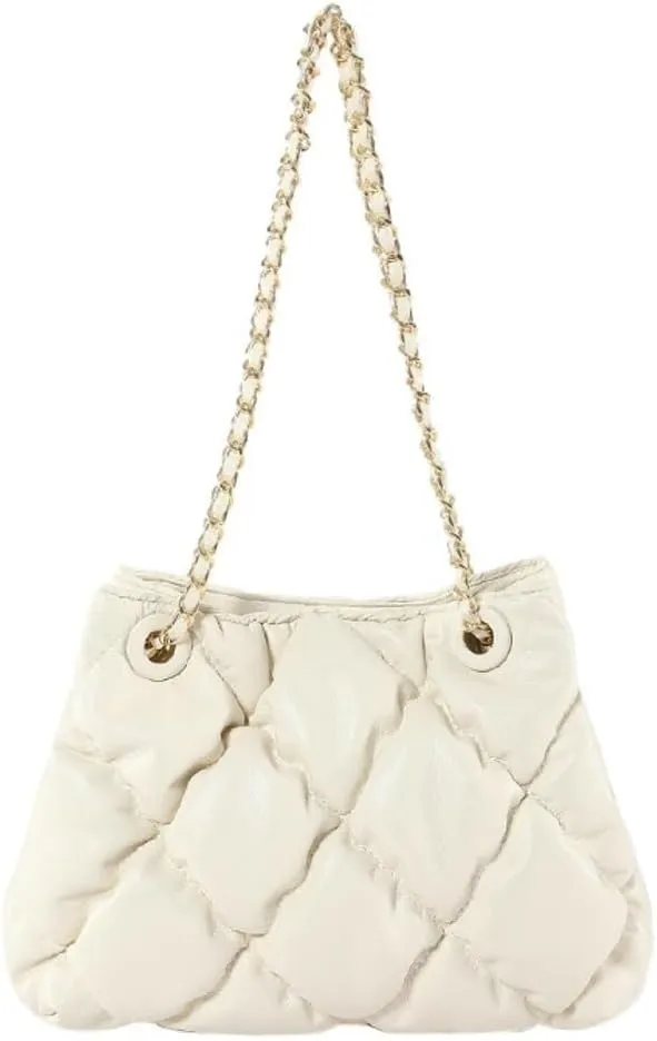 Women's Quilted Vegan Leather Shoulder Crossbody Bag Y2K Diamond Hobo Large Totes Handbag Fashion Purse Top Handle Satchel