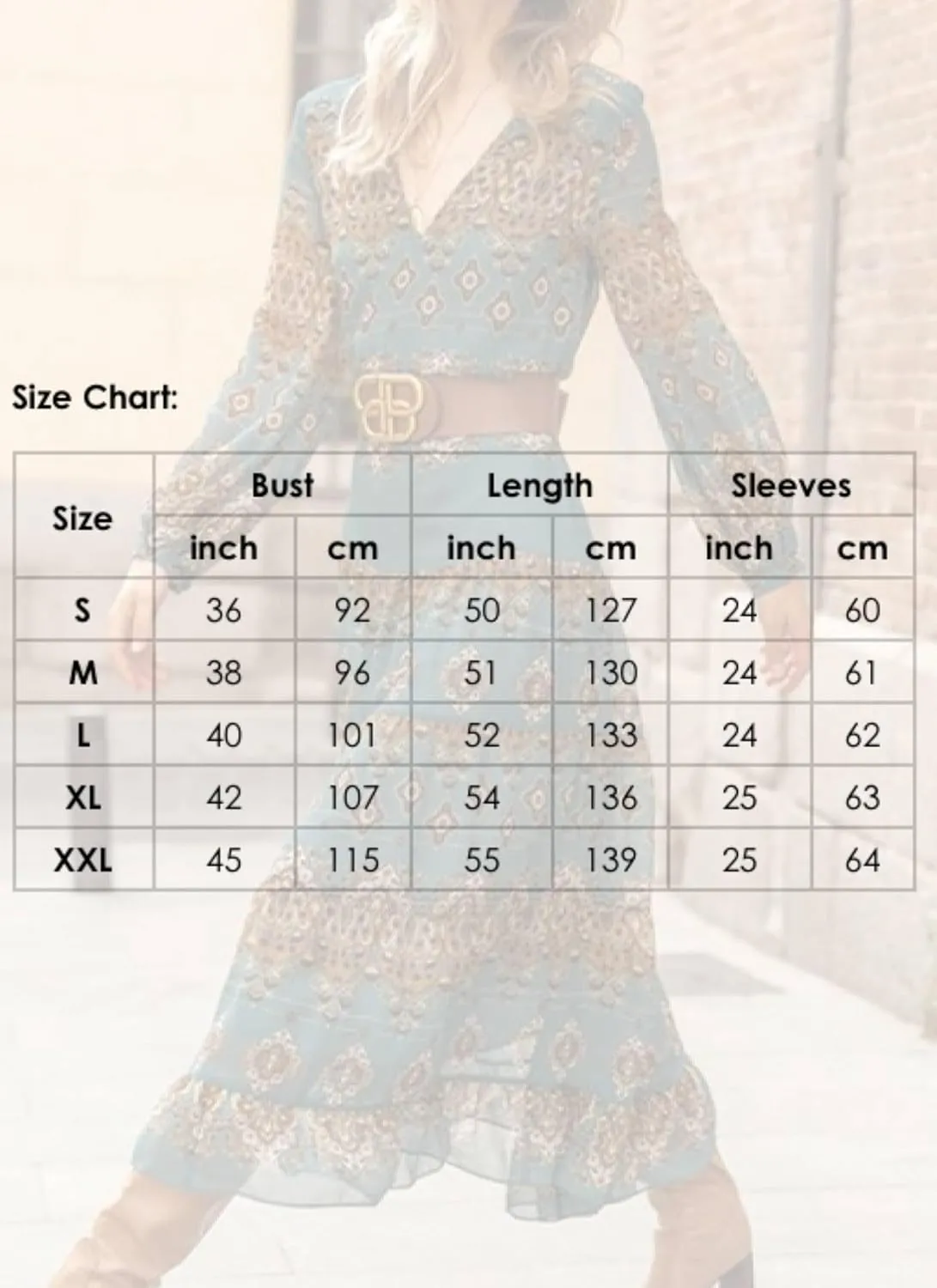 Women's Retro Geometric Print Midi Dresses 2025 Spring Autumn Bohemian V-Neck Long Sleeve Flowy A-Line Dress