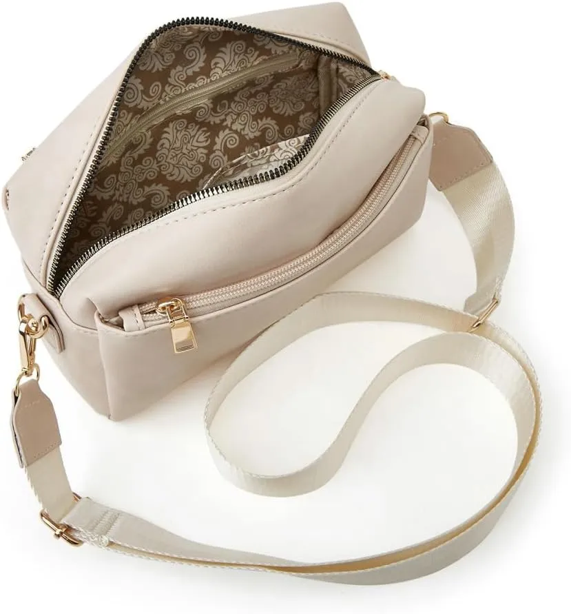 Women's Retro PU Leather Shoulder Crossbody Bag Small Totes Soft Handbag Fashion Purse Zipper Satchel