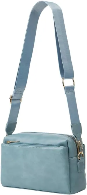 Women's Retro PU Leather Shoulder Crossbody Bag Small Totes Soft Handbag Fashion Purse Zipper Satchel