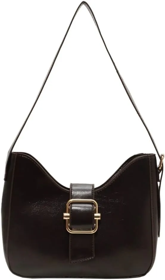 Women's Retro Vegan Leather Shouler Bag Underarm Purse Top Handle Satchel Handbag Fashion Large Totes