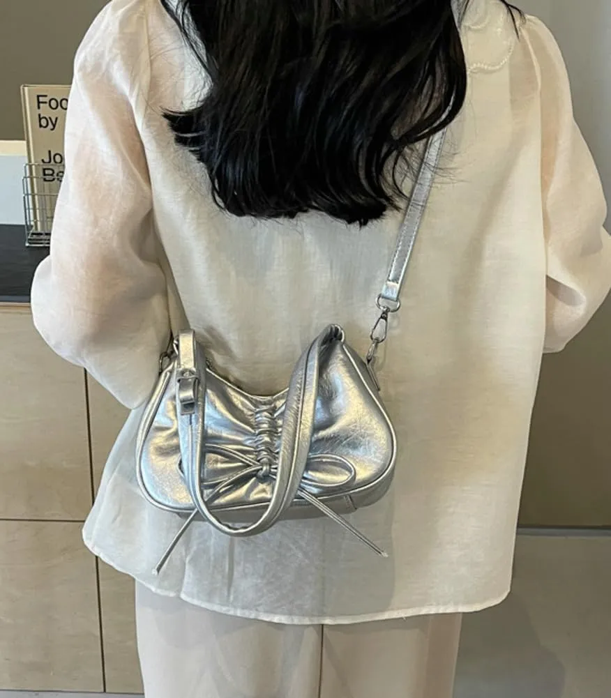 Womens Shoulder Crossbody Bag Trendy Vegan Leather Tote Dumpling Purses Y2k Small Handbag Armpit Bag Top Handle Satchel