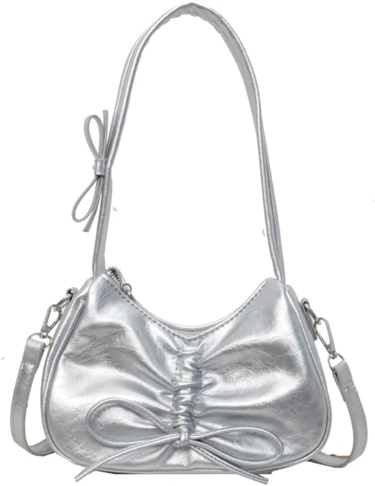 Womens Shoulder Crossbody Bag Trendy Vegan Leather Tote Dumpling Purses Y2k Small Handbag Armpit Bag Top Handle Satchel