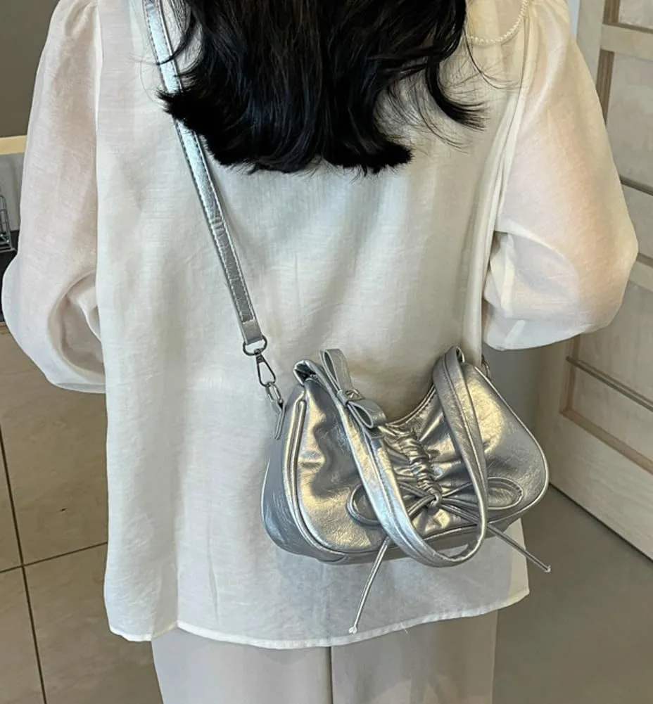 Womens Shoulder Crossbody Bag Trendy Vegan Leather Tote Dumpling Purses Y2k Small Handbag Armpit Bag Top Handle Satchel