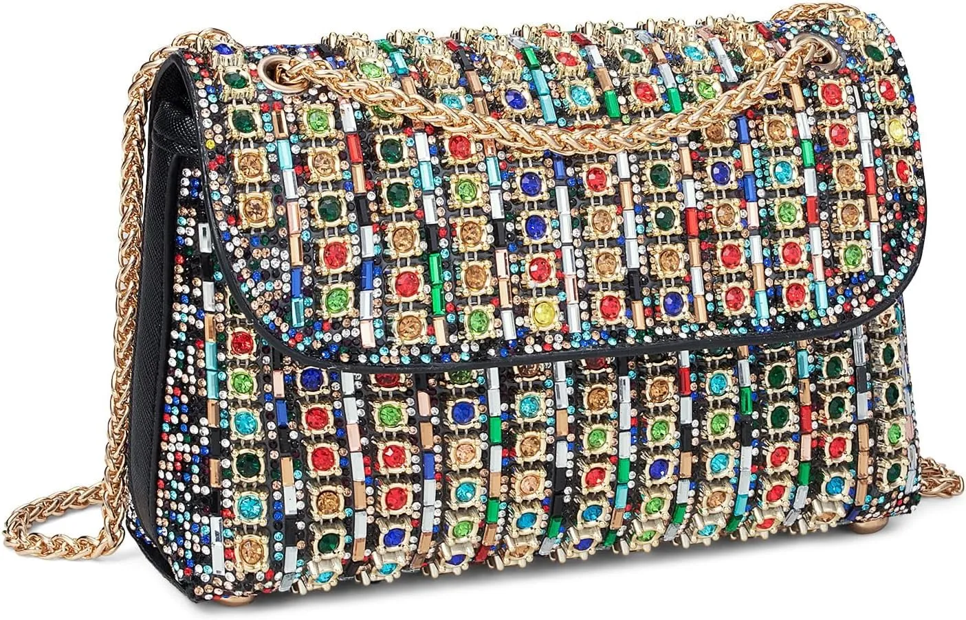 Womens Sparkly Rhinestone Crystal Glitter Clutch Purse Evening Handbag Shoulder Bag for Wedding Party Prom