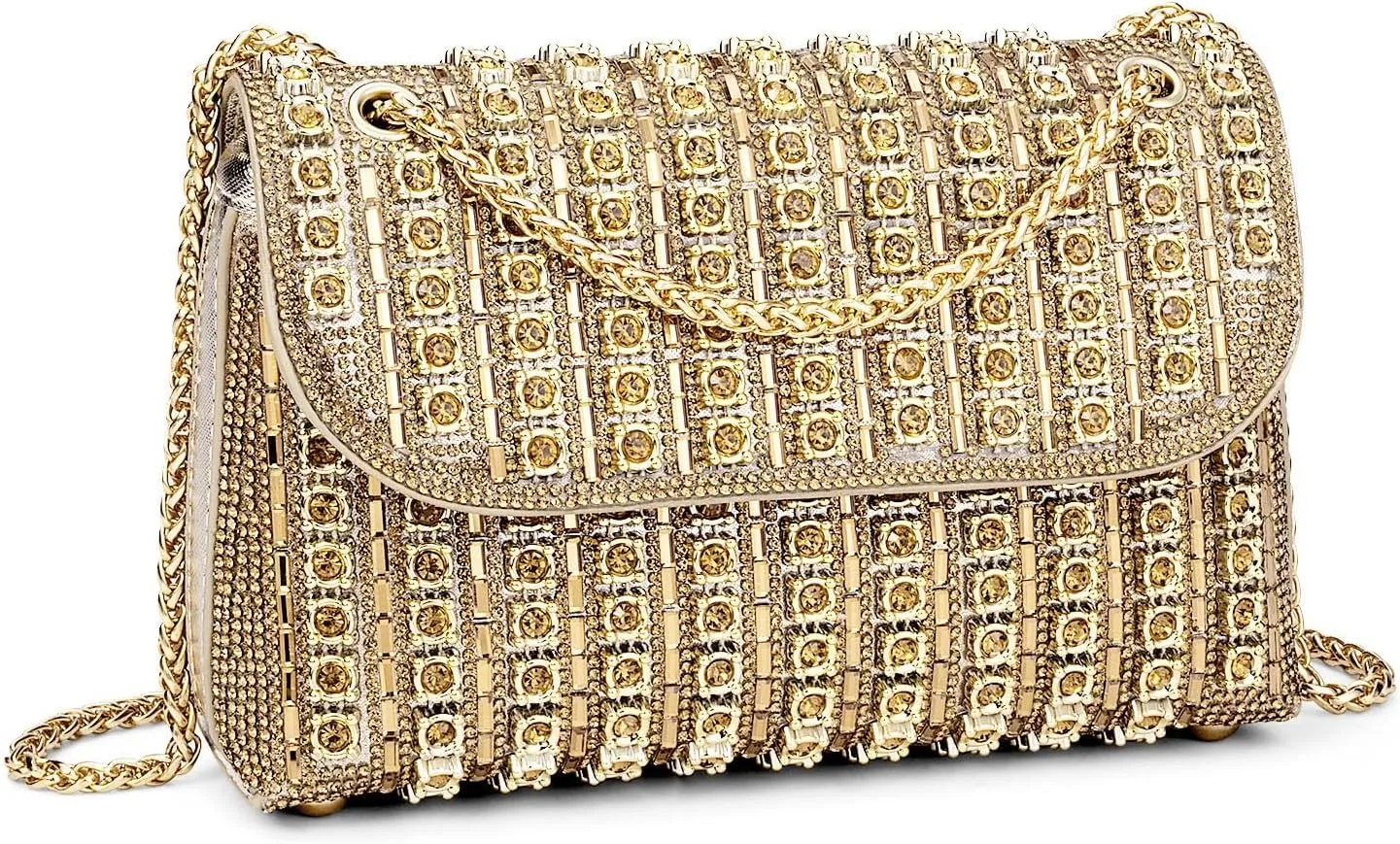 Womens Sparkly Rhinestone Crystal Glitter Clutch Purse Evening Handbag Shoulder Bag for Wedding Party Prom
