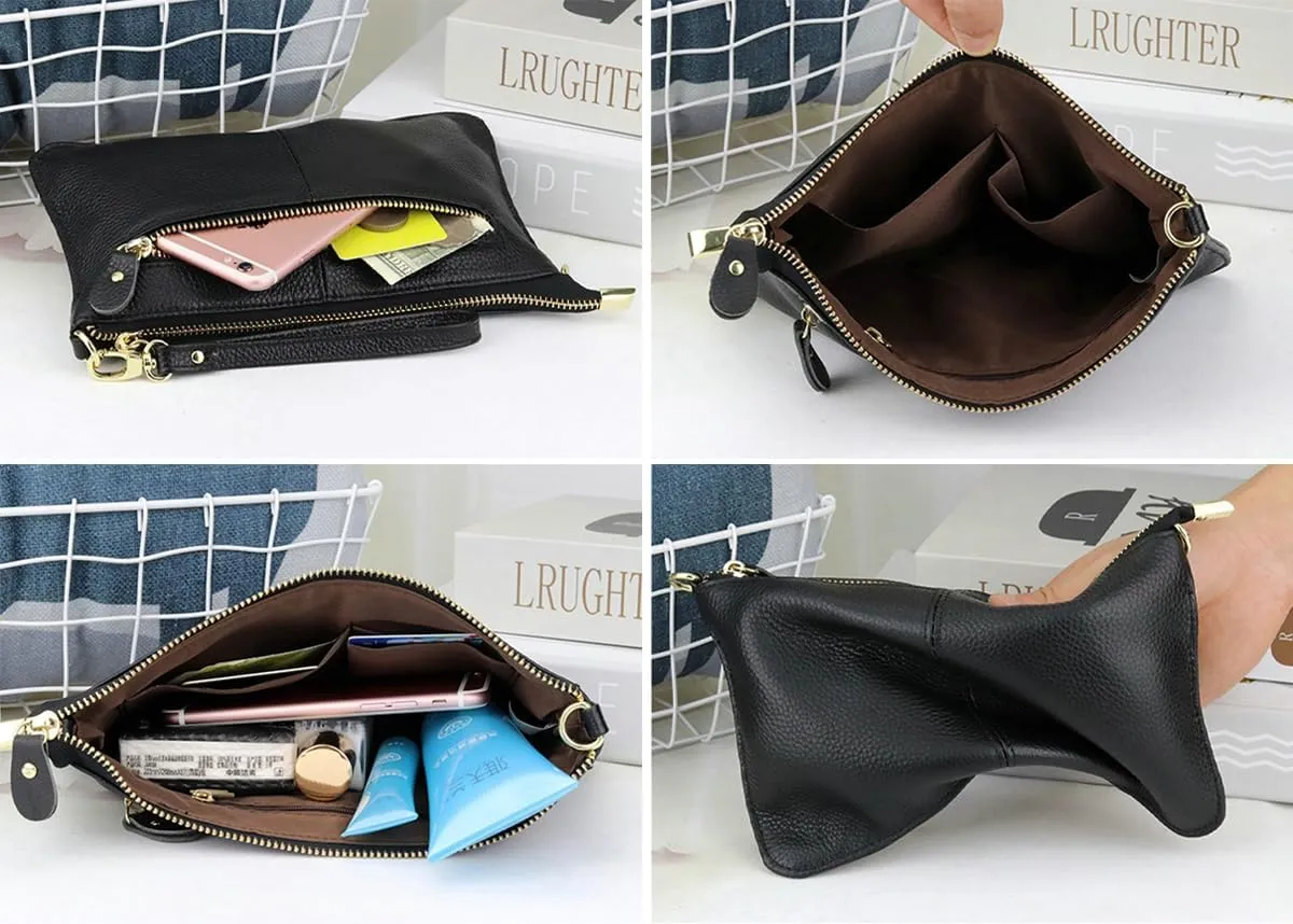 Women's Trendy Leather Shoulder Crossbody Bag Hobo Bag Small Square Purse Totes Soft Handbag Satchel Clutch