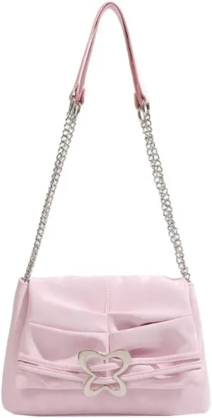 Womens Trendy Vegan Leather Shoulder Bags Y2k Handbag Casual Hobo Totes Top Handle Purse Satchel with Bowknot