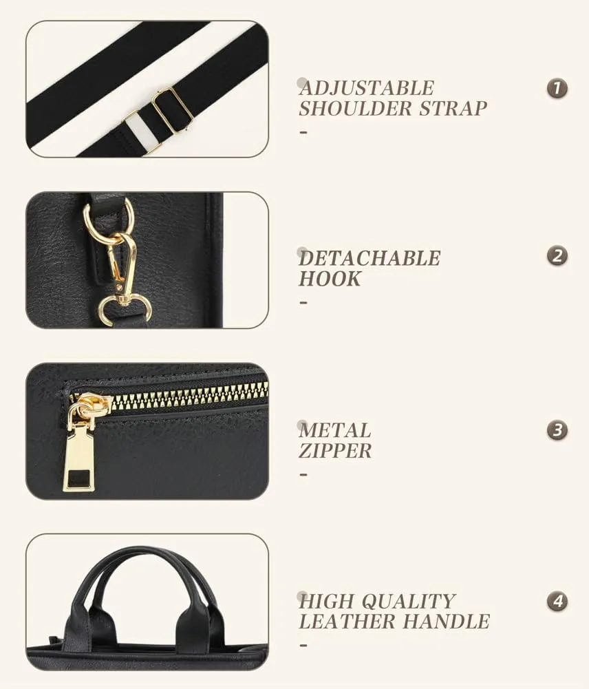 Womens Trendy Vegan Leather Tote Bag Large Checkered Shoulder Crossbody Purse Top Handle Handbags Work Travel Satchels