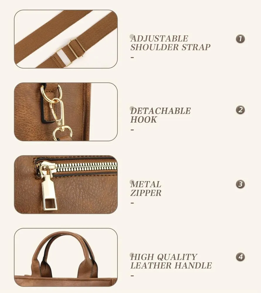 Womens Trendy Vegan Leather Tote Bag Large Checkered Shoulder Crossbody Purse Top Handle Handbags Work Travel Satchels
