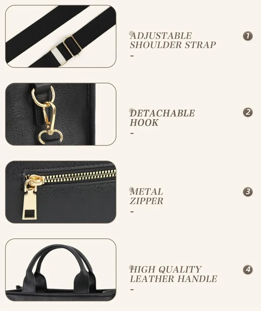 Womens Trendy Vegan Leather Tote Bag Large Checkered Shoulder Crossbody Purse Top Handle Handbags Work Travel Satchels