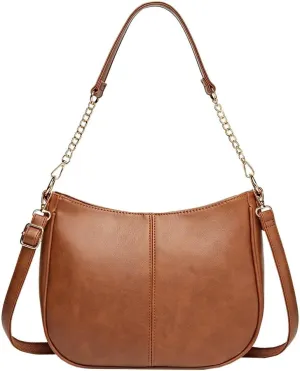 Women's Vegan Leather Shoulder Bag Fashion Crossbody Bag Wallet Totes Trendy Handbag Underarm Purse Satchel