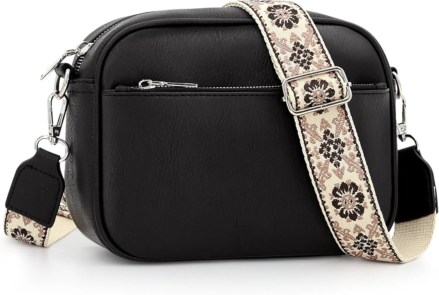 YDSIII Small Crossbody Bags for Women, Trendy Vegan Leather Cross Body Bags for Womens with Adjustable Wide Guitar Strap