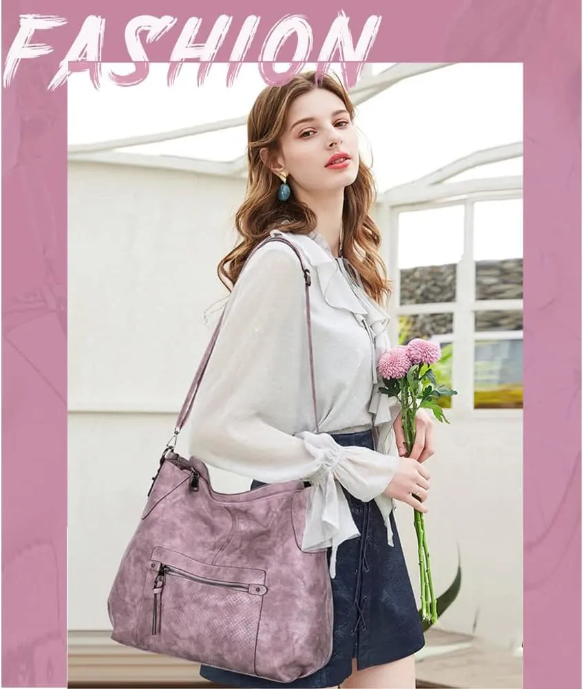 ZiMing Women Shoulder Bags Marble Textured Leather Tote Bag Vintage Handbags Purse Hobo Handbag Satchel Crossbody Bag Totes