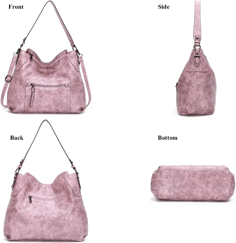 ZiMing Women Shoulder Bags Marble Textured Leather Tote Bag Vintage Handbags Purse Hobo Handbag Satchel Crossbody Bag Totes